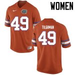 Women's Florida Gators #49 Jacob Tilghman NCAA Nike Orange Authentic Stitched College Football Jersey FML6862WO